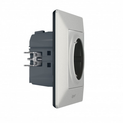 752394 - Valena Life with NETATMO.Умная розетка 2К+З 16А 230В.Цвет Алюминий