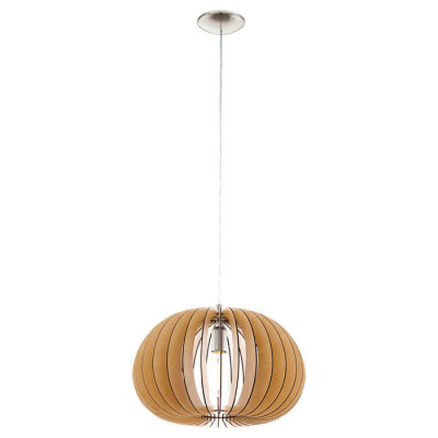 94767 Подвес COSSANO, 1х60W (Е27), ?450, H1500, сталь/ дерево, клен