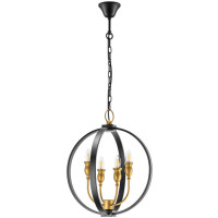 Lightstar 731247 (SD1351/4) Люстра CERO 4х40W E14 ЧЕРНЫЙ/ЗОЛОТО (в комплекте)