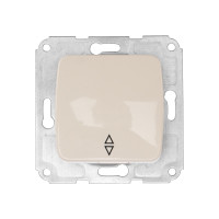 DEA Выключатель (переключатель) 1кл прох. с/у 10А мех. бежевый KRANZ (1/10/120), KR-78-0235