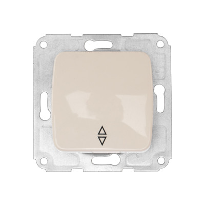 DEA Выключатель (переключатель) 1кл прох. с/у 10А мех. бежевый KRANZ (1/10/120), KR-78-0235