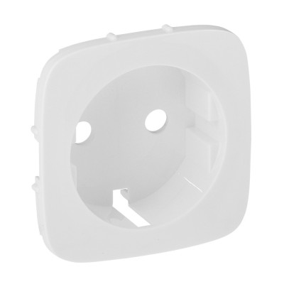 Legrand Valena ALLURE.Лицевая панель для силовой розетки 2К+З с зажимами 6кв.мм.Белая, 755255