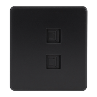 Розетка ROUND компьютерная двойная RJ45+RJ45 кат6 с/у оникс KRANZ, KR-78-0725-3 Розетка ROUND компьютерная двойная RJ45+RJ45 кат6 с/у оникс KRANZ, KR-78-0725-3