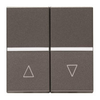 N2244.1 AN - Механизм выключателя жалюзи клавишный, с фиксацией, 2-модульный, серия Zenit, цвет антрацит - 2CLA224410N1801