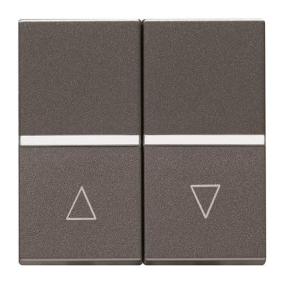 N2244.1 AN - Механизм выключателя жалюзи клавишный, с фиксацией, 2-модульный, серия Zenit, цвет антрацит - 2CLA224410N1801