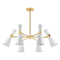 Lightstar 816066 (MD8506/6A) Люстра DUMO 6х40W E14 БЕЛЫЙ МАТОВЫЙ/ЗОЛОТО (в комплекте)