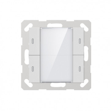 GVS CHPLE-04/02.1.00 Клавишный выключатель Plus 55 мм, 4 клавиши, белый блестящий
