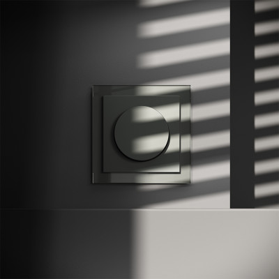 Светорегулятор встраиваемый VOLTUM S70 поворотно-нажимной 600 Вт, (титан), VLS070306