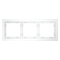 Рамка стеклянная VOLTUM S70 на 3 поста, (белый,матовый,стекло), VLS110302