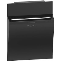 KG22M2 Bticino LIVING NOW. Лицевая панель для карточного выключателя 2 модуля.Цвет Черный., KG22M2