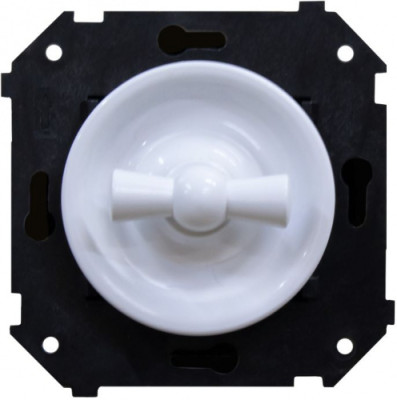 BIRONI Шедель Пластик Белый Выключатель проходной 2-кл (скрытый монтаж), B3-202-21