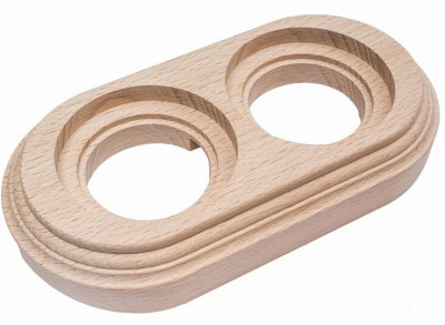 Bironi Рамка 2 постовая для открытой проводки (Натурэль на бревно 200мм), BFC20-620-10