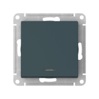 ATN000813S - ATLASDESIGN 1-клавишный ВЫКЛЮЧАТЕЛЬ с подсветкой, сх.1а, 10АХ, мех., быстрозажим. клем., ИЗУМРУД, Systeme Electric