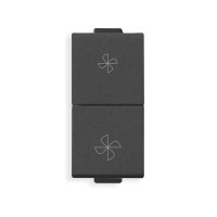 Vimar Переключатель 2P 10AX для фан-койла карбон матовый, 09063.CM