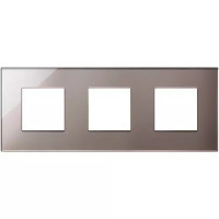 Vimar Накладка на Eikon Exe на 6 модулей (2+2+2) расстояние между центрами 71мм, блестящая бронза, 22644.76 Vimar Накладка на Eikon Exe на 6 модулей (2+2+2) расстояние между центрами 71мм, блестящая бронза, 22644.76