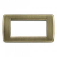 Vimar Накладка для 4 модулей RONDO металл античная латунь, 16754.37