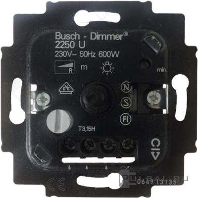 2250 U-507 - Механизм светорегулятора для ЛН, поворотный, 60-600 Вт/ВA, скрытая установка - 2CKA006515A0840