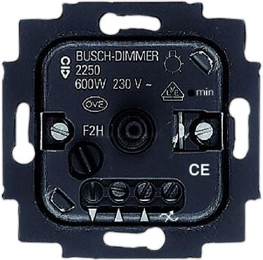 2250 U-507 - Механизм светорегулятора для ЛН, поворотный, 60-600 Вт/ВA, скрытая установка - 2CKA006515A0840