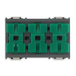 Vimar Три кнопки качающиеся + актуатор для жалюзи, серые, 16987