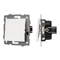 049879 - Механизм выключателя одноклавишный самовозвратный SWT-MKR1-PL-WH-V (250V, 10A) (Arlight, -)