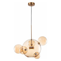 ST LUCE SL1133.313.01 Светильник подвесной ST-Luce Латунь/Коньячный LED 1*10W 3000K