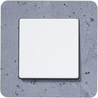 Berker Выключатель 1-клавишный, белый/бетон, серия Q.7