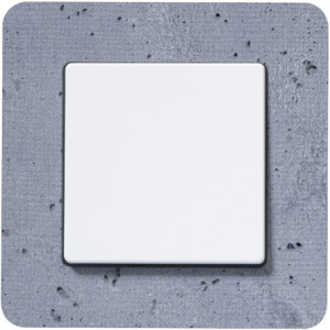 Berker Выключатель 1-клавишный, белый/бетон, серия Q.7