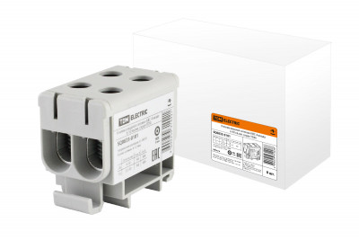 Клемма вводная силовая КВС 4 ввода 6-50 кв.мм. серая TDM Electric, SQ0833-0101