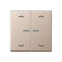 Клавиша для KNX кнопки, 2 группы, с окошком, символы стрелки; дюропласт; шампань, A102KO5PCH