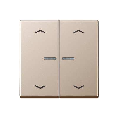 Клавиша для KNX кнопки, 2 группы, с окошком, символы стрелки; дюропласт; шампань, A102KO5PCH