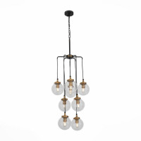 ST LUCE SL234.443.08 Люстра подвесная ST-Luce Черный, Золото/Прозрачный E27 8*40W
