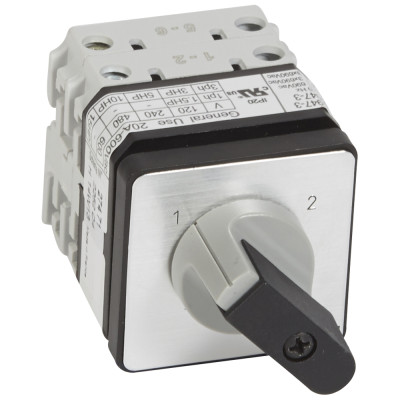 Legrand Переключатель на 2 направления - без положения ''0'' - PR 21 - 2П - 4 контакта - крепление на дверце, 027471