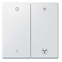 SD Клавиша 2-ная для мех-зма выкл. вентилятора с символами,  бел.