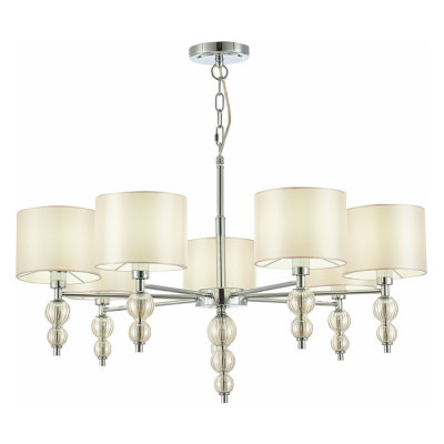 Evoluce SLE105703-07 Светильник подвесной Хром/Светло-бежевый E14 7*40W