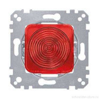 Мех-зм сигнализатора Е10 3Вт 250В~ с красной прозрачной накладкой Мех-зм сигнализатора Е10 3Вт 250В~ с красной прозрачной накладкой