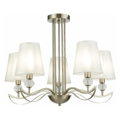 Evoluce SLE111203-05 Светильник потолочный Никель, прозрачный/Белый E14 5*40W