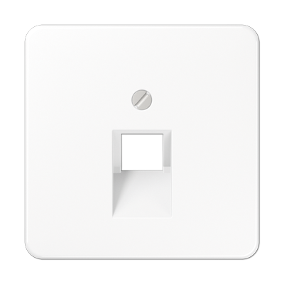 Крышка для одинарных телефонных и компьютерных розеток (UAE), фиксация винтом; термопласт; белый; CD500, CD569-1UAWW