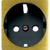 FD04314PB-M Fede Fede Обрамление розетки 2К+З, Bright Patina/черн.
