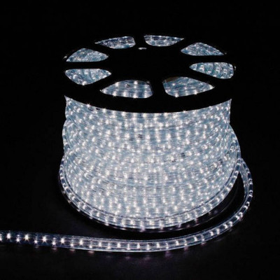 Дюралайт (лента светодиодная), 2W 100м 230V 36LED/м 13мм, белый 7000K, LED-R2W с 2 заглушками, 2 сетевыми шнурами, 2 коннекторами в комплекте, Feron 26064