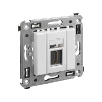 4400253 - ДКС HDMI розетка одинарная в стену, тип А-А, "Avanti", "Белое облако"