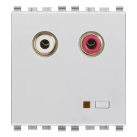 Vimar Вход аудио RCA 2M, серебро матовое, 20582.N