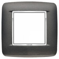 20672.C15 - Vimar Накладка с закруглениями для 2 модулей антрацит матовый