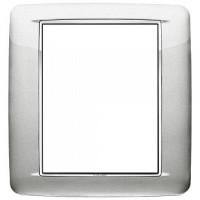 Vimar Накладка с закруглениями для 8 модулей серебряный металлик, 20698.C10