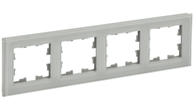 BRITE Рамка 4-мест. РУ-4-2-БрД стекло дым. IEK, BR-M42-G-K30