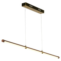 LUSSOLE ABERDEEN Линейно-Подвесной светильник, цвет основания - коричневый, плафон - акрил (цвет - белый), 1x16W LED, LSP-8219