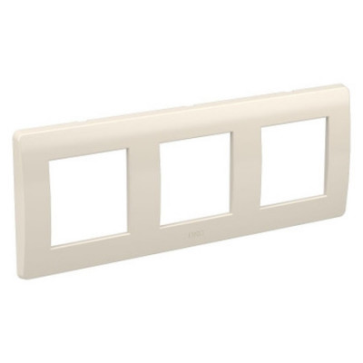 ДКС Рамка на 2+2+2 модуля (трехместная), слоновая кость, RAL9001, 75013O