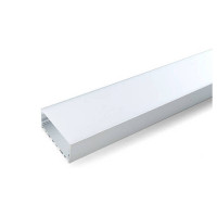 Профиль алюминиевый "Линии света" накладной, серебро, CAB258 с матовым экраном, 2 заглушками, 4 крепежами в комплекте, Feron 10375 Профиль алюминиевый "Линии света" накладной, серебро, CAB258 с матовым экраном, 2 заглушками, 4 крепежами в комплекте, Feron 10375