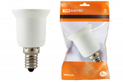 Переходник E14-E27, белый, TDM Electric, SQ0335-1001