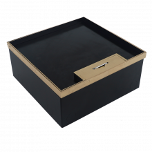 Donel Лючок в пол 18 мод. (6 мод. 45х45 мм. + 6 мод. 22.5х45 мм.) верт. установка, латунь, в уровень с напольным покрытием, DFB18SBRLVL