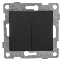 GUSI Ugra МЕХАНИЗМ Выкл. 2кл., скрытая установка, 10А, 250В. Цвет: графит., С11В2-010